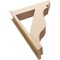 Ekena Millwork 7 1/2-in W x 30-in D x 42-in H Funston Slat Rough Cedar Woodgrain TimberThane Outlooker, Primed Tan OUTUR075X30X42FST24RCPR - alternate 3